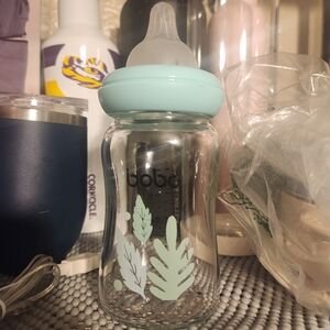 Bobo Baby Bottle with Mint Green Cap 16 Oz